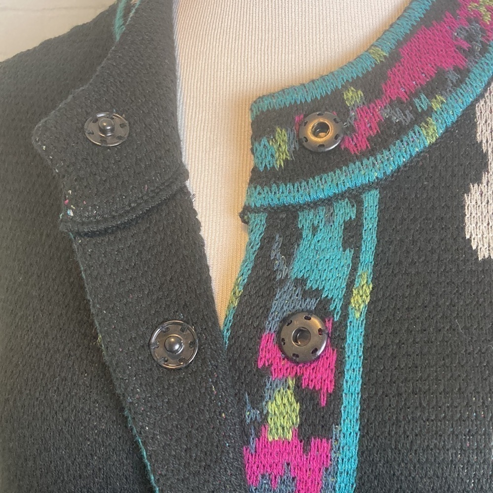 J. Jill Trailing Flowers Jacquard Topper Coat Large Lagenlook Floral Duster Fall - Picture 10 of 16